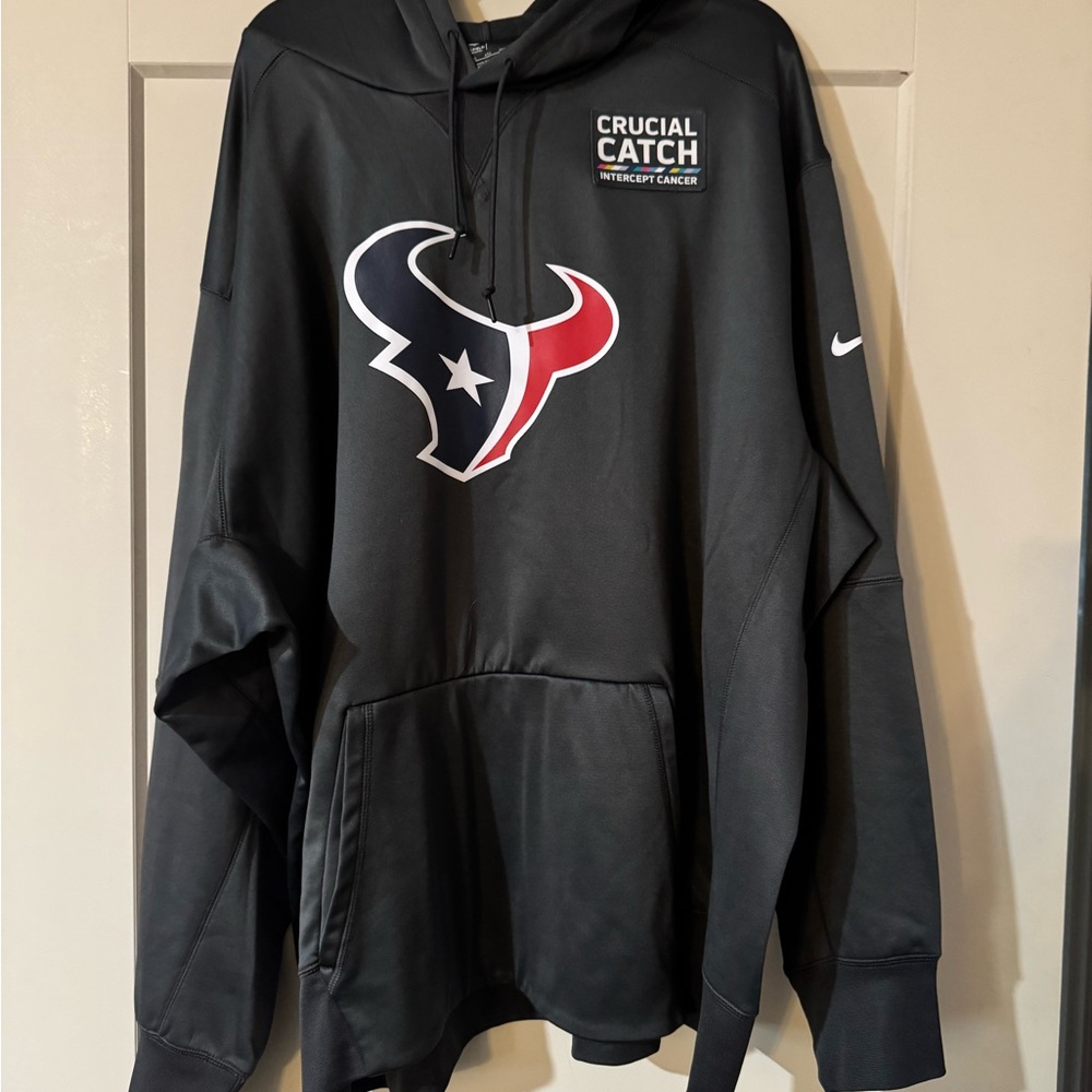 NFL Houston Texans Nike Dark Gary Crucial Catch Hoodie Size 4XL (Staff)